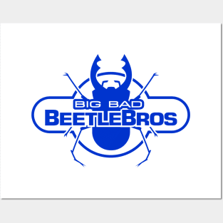 Beetle Bros Logo Blue Posters and Art